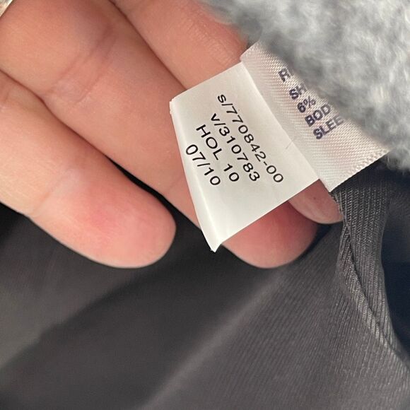 Gap Gray Long Sleeve Double Breasted Peacoat Wool Blend Jacket Size Large - Picture 6 of 10